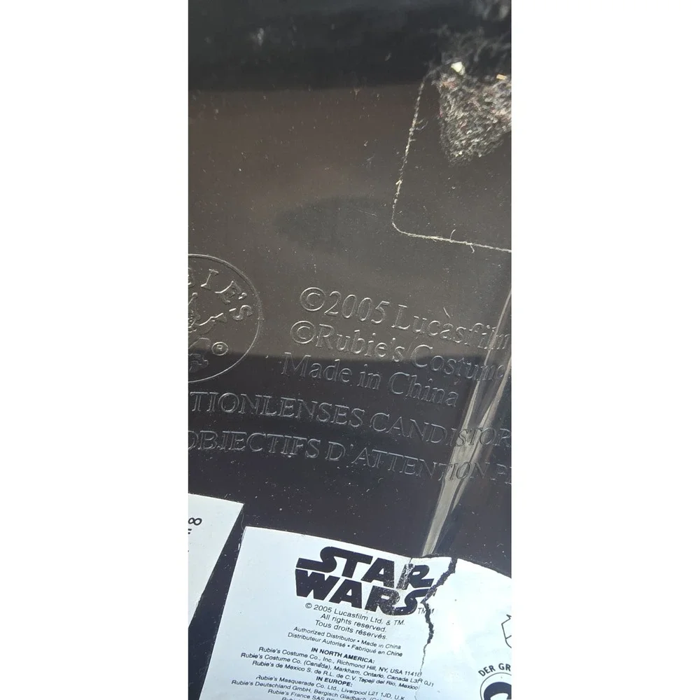 DARTH VADER STAR WARS Rubie's Costume 2005 Kids One Size Plastic Face Mask